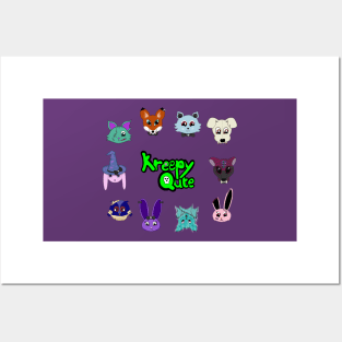 The KreepyQute Gang: a collection of undead animals Posters and Art